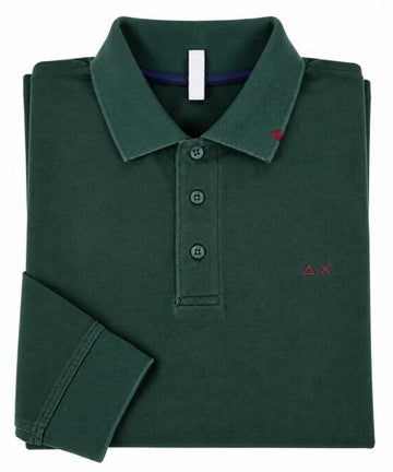SOLO TG. S - SUN68 Polo - Polo Manica Lunga in Cotone