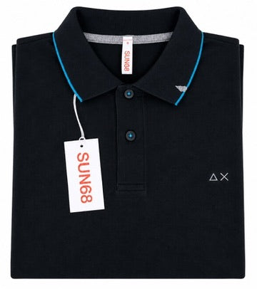 SOLO TG. S - SUN68 Polo - Polo Manica Lunga in Cotone