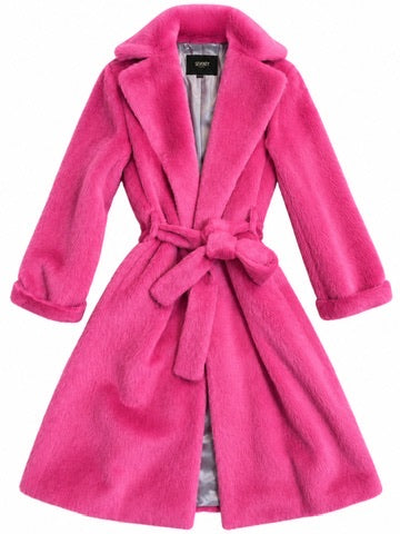 SOLO TG. 40 - SEVENTY Cappotto con Cintura colore. Fuxia