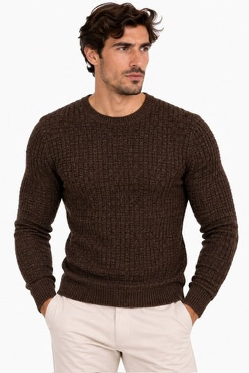 Maglia Ciniglia Lavorata - GIANNI LUPO - Col. GL35056 Coffee Marrone