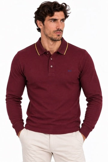 SOLO TG. S - SUN68 Polo - Polo Manica Lunga in Cotone