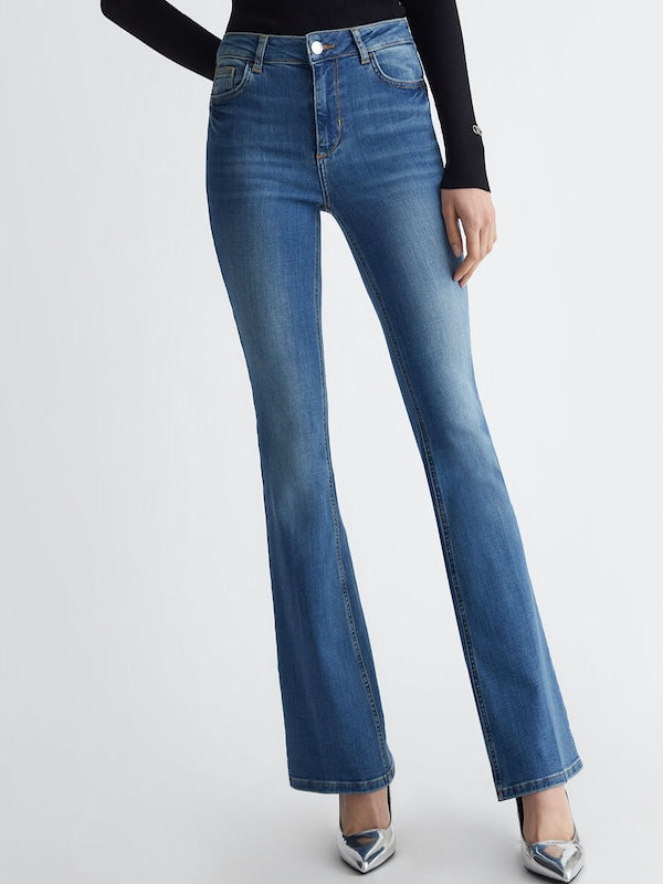 SOLO TG. 29, 30,33 LiuJo Jeans UXX043 D4538- Jeans Beat Bottom Up- New