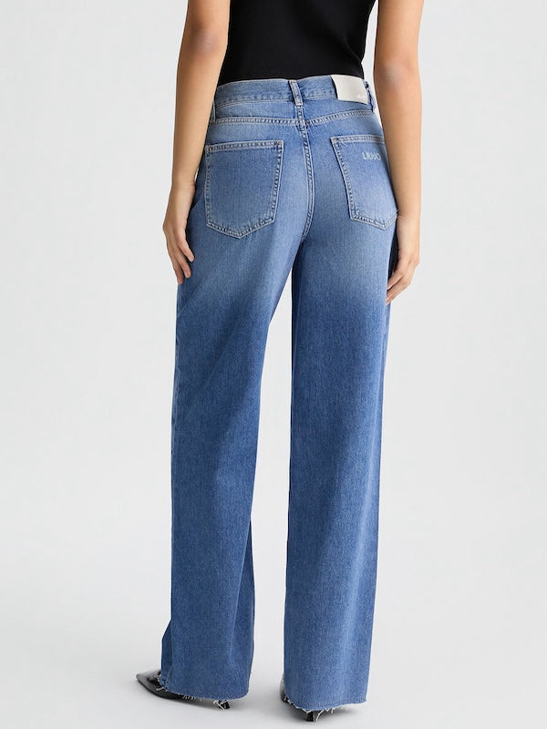 SOLO TG. 24,26,27,28 LiuJo Jeans UA5170DS069 - Jeans wide leg in cotone - New