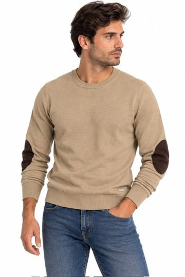 Maglia Invernale con Toppa - GIANNI LUPO - Col. Camel Beige - GL35248