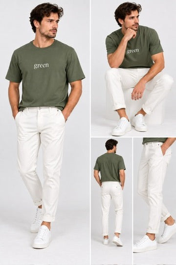 SOLO TG M-XL-XXL - SEVENTY - T-Shirt in Cotone Col. Verde