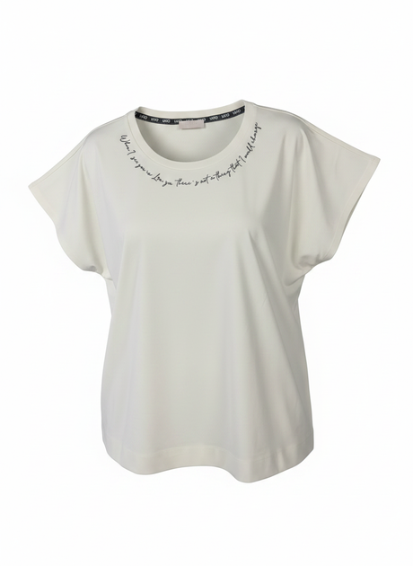 SOLO TG. XL,XXL - LiuJo – T-shirt in jersey di cotone – Art: TA5268 JS005 – Col. Bianco