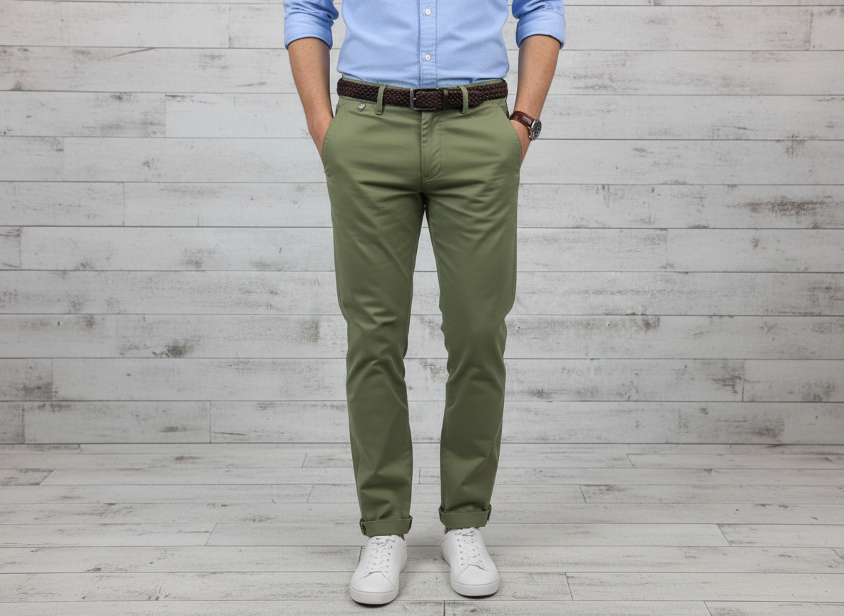 SOLO TG. 31-38 - DonDup Pantalone Uomo - UP235 - Mod. Gaubert - Verde