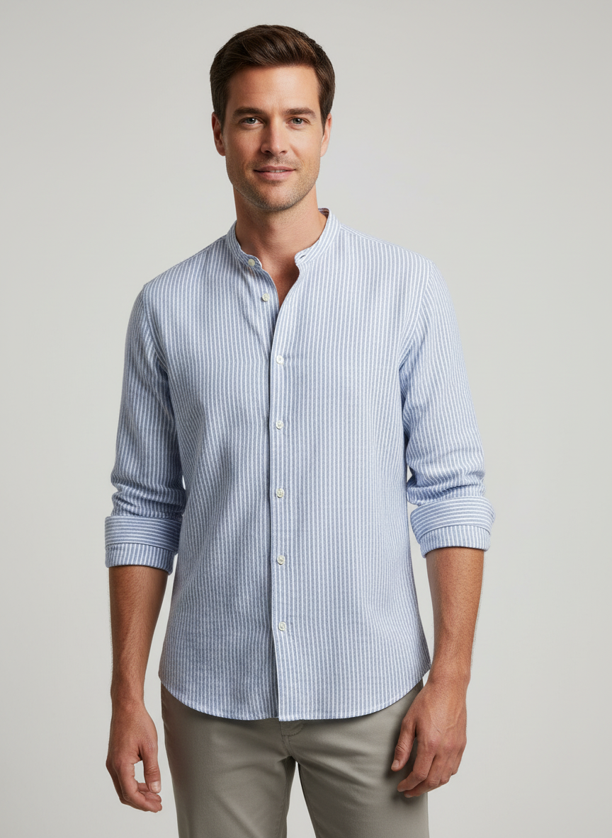 SOLO TG. XL-XXL Fred Mello - Camicia Cotone Leggero Estivo - FM18S01CT Col. Riga Coreana