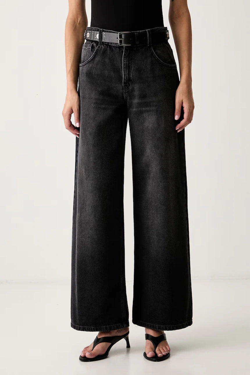 LiuJo - Jeans Lungo Palazzo con Cintura - UF6186 D0370 NOVITà