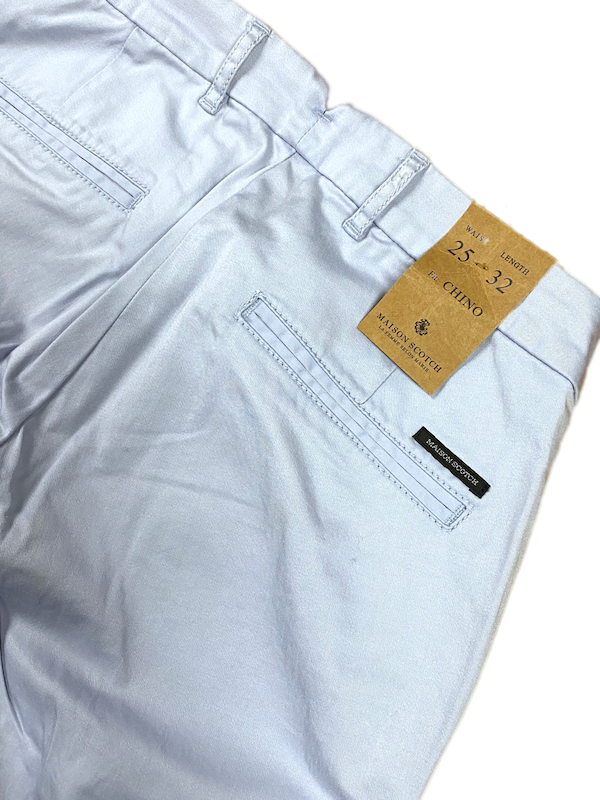 SOLO TG 25, 30 - Pantalone Cotone Scotch & Soda - Azzurro Chiaro - Vita Medio/Alta VESTIBILITà ABBONDANTE