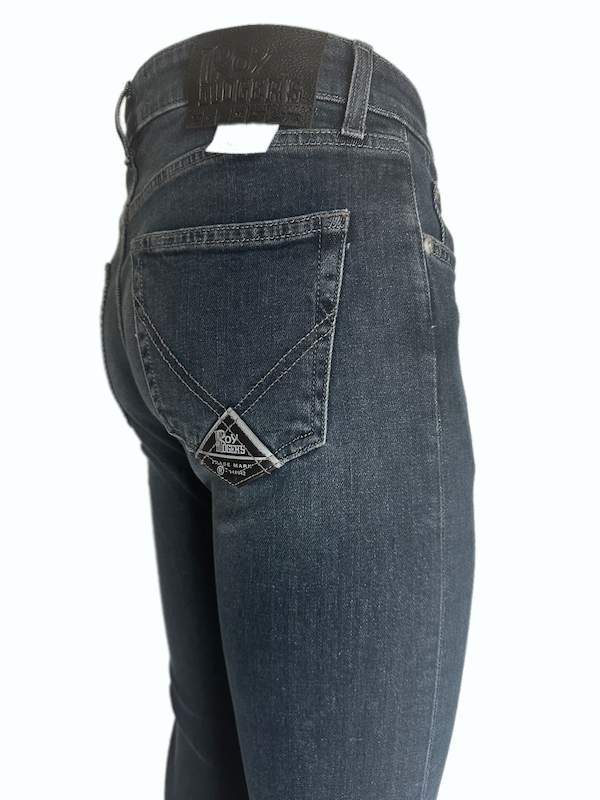 SOLO TG. 31-38-40 Jeans Special Roy Roger's Uomo Mod 517 BLU/BLACK FOXFUN - Slim Fit