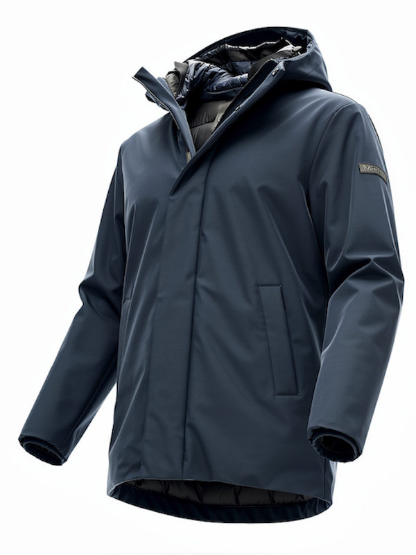 SOLO TG. S e M - MORE Giubbotto/Cappotto Uomo Thermo Insulation System Tessuto Elasticizzato - Col.BLU CLARK