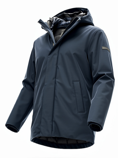 SOLO TG. S e M - MORE Giubbotto/Cappotto Uomo Thermo Insulation System Tessuto Elasticizzato - Col.BLU CLARK