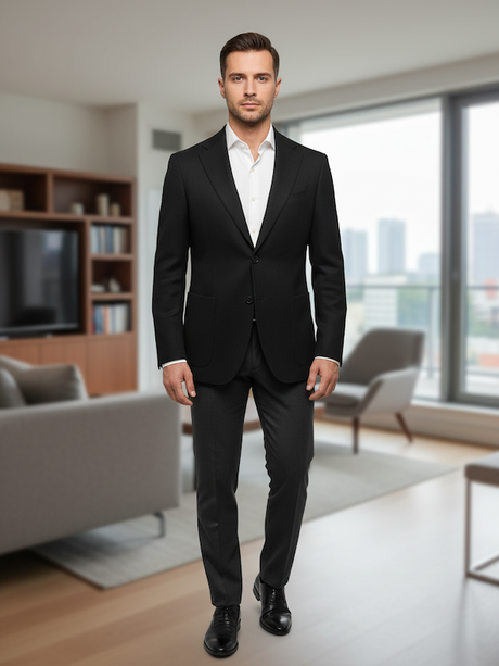 SOLO TG. 50 e 54 - Giacca Blazer Uomo In 100% Lana Invernale Ubertino Landi 48029004 - Colore Blu Molto Scuro