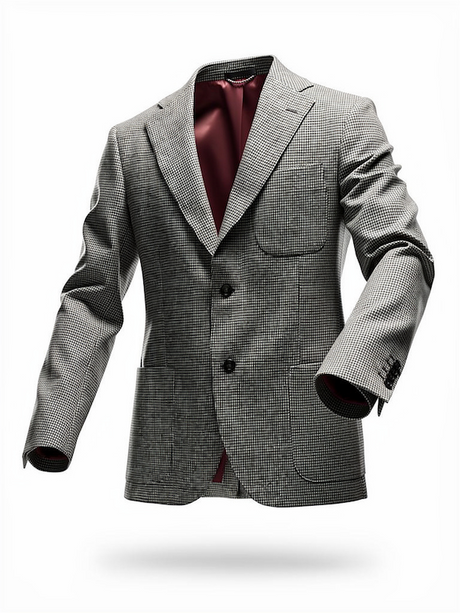 Giacca Blazer Uomo 100% LANA Invernale FG - Colore Nero e Grigio