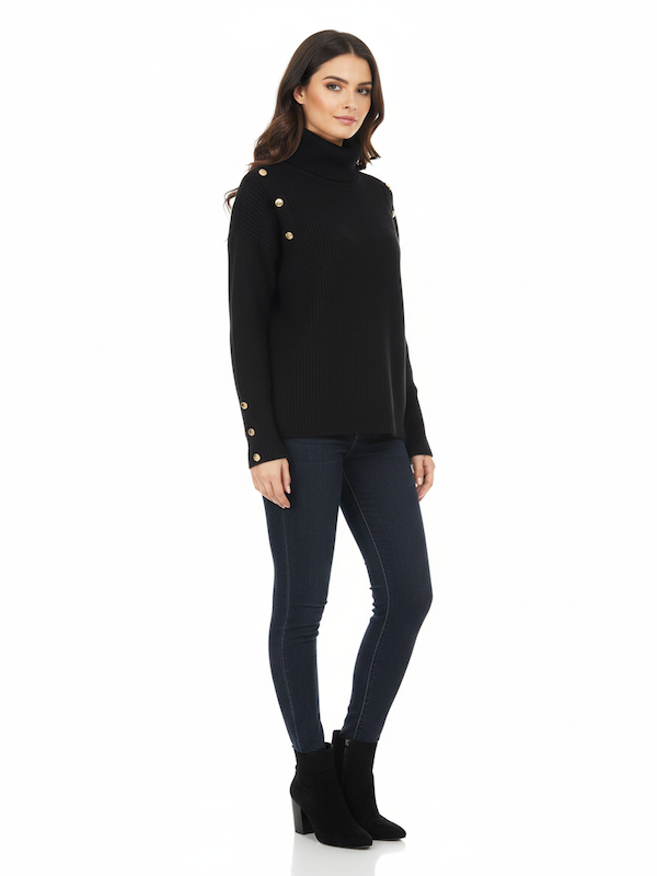 Dolcevita Bottoni Fin.7 - GRIFFAI DGF5675 - Col. Nero