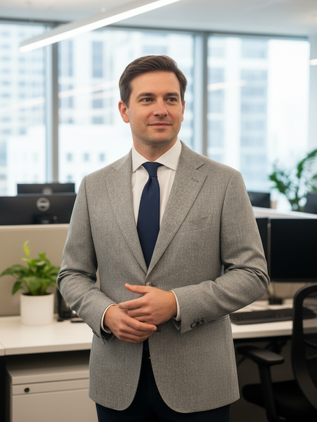 Giacca Blazer Uomo In LANA Invernale - Colore Grigio Chiaro