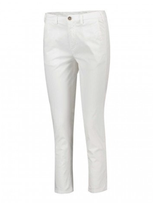 40weft - Pantalone Donna Chino Capri Melitas - Vita Regolare - NewBianco