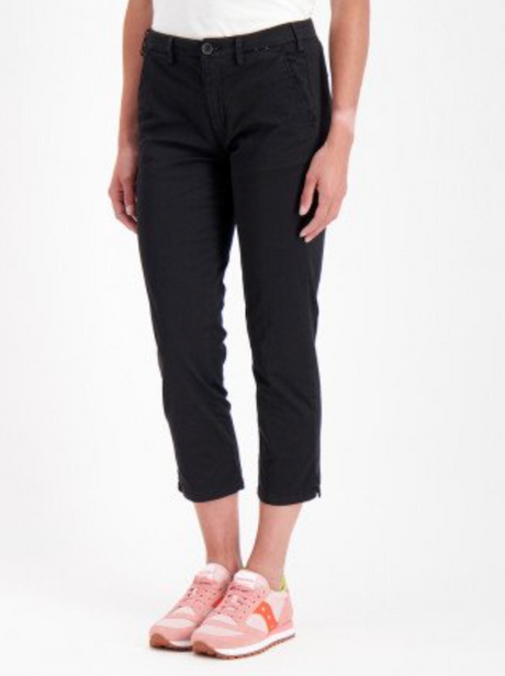 40weft - Pantalone Donna Chino Capri Melitas - Vita Regolare - New Nero