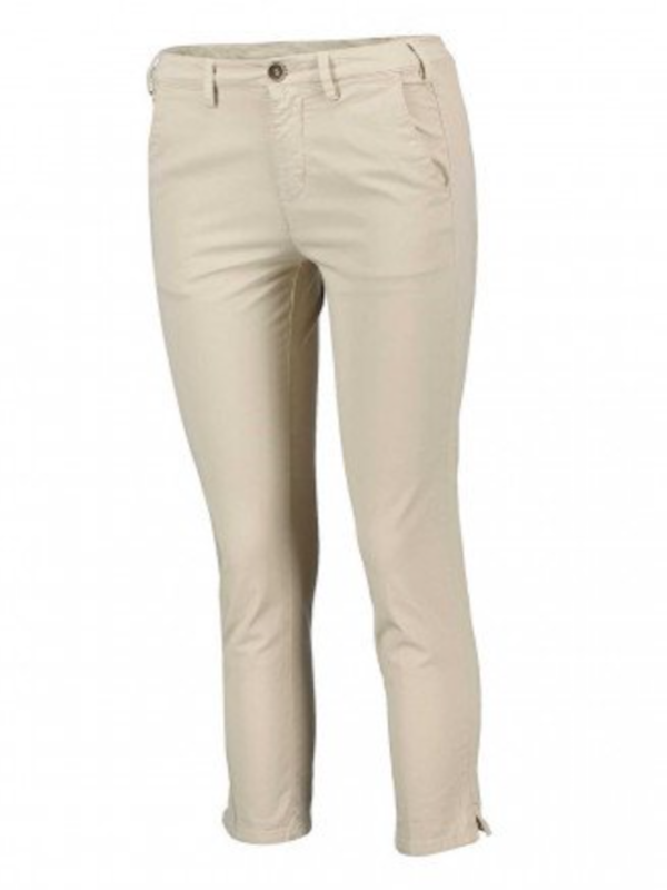 40weft - Pantalone Donna Chino Capri Melitas - Vita Regolare - Beige