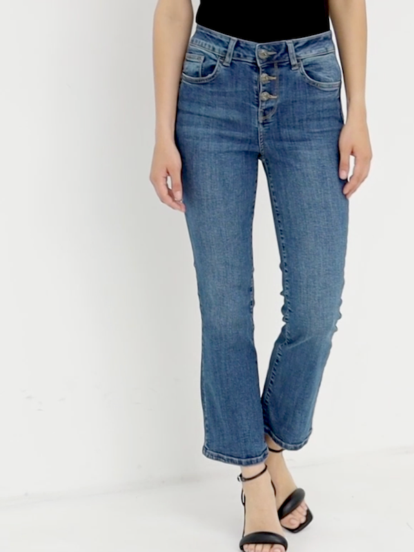 SOLO TG. 31,32 - Liujo Jeans - UF3040 D4391 - B.Up Princess Vita Alta Bottoni Gioiello