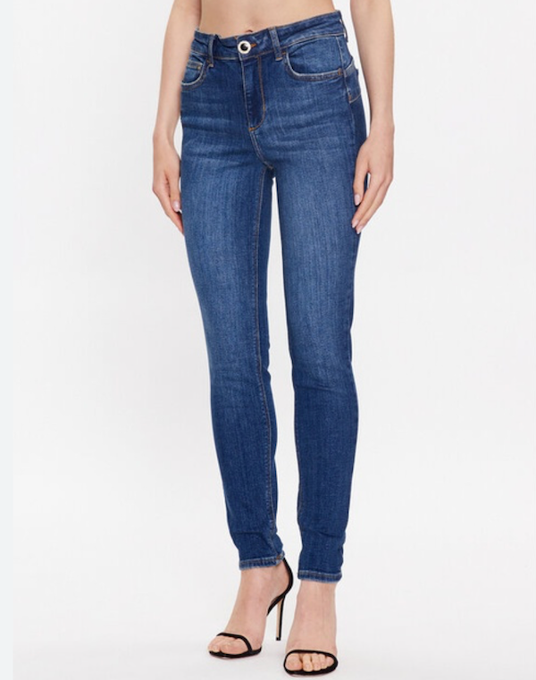 SOLO TG. 27- Liujo Jeans - UF3013 D829 - B.Up Divine Vita Alta Bottone Gioiello