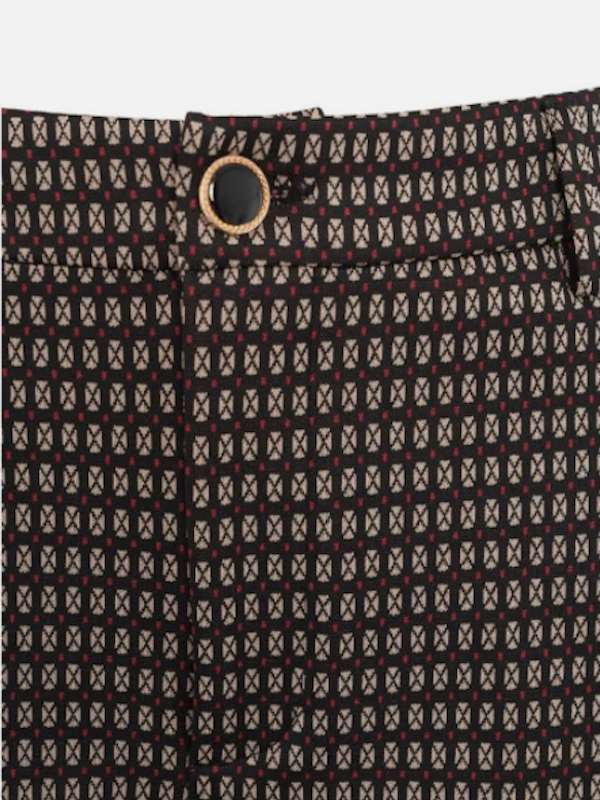 SOLO TG. 38 e 40 - LiuJo - Pantalone Chino Jersey Confort - Art: MF3118 J4050 - Col. Micro geom. Black