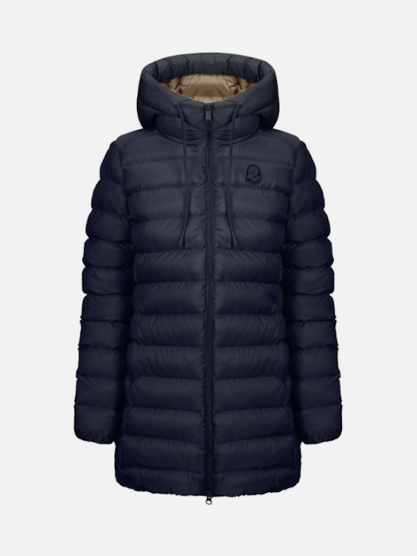 SOLO TG. XL - Giubbotto con Cappuccio INVICTA Donna Art. 4432598 D - Col. Blu interno Beige