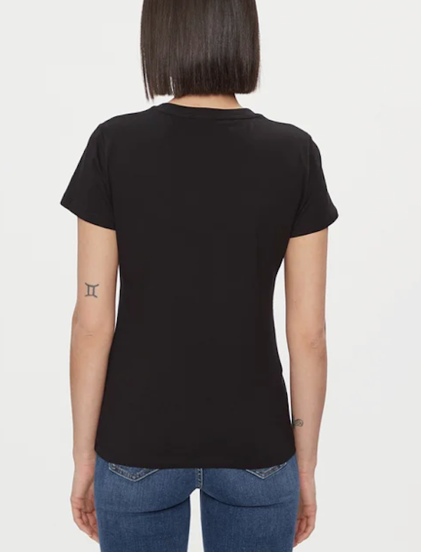 SOLO TG. XS-S , LiuJo - T-shirt in jersey di cotone - Art: Wa4051 JS923 - Col. Nero