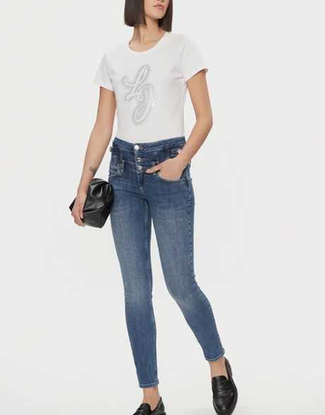 SOLOTG. M - LiuJo - T-shirt in jersey di cotone - Art: Wa4051 JS923 - Col. Bianco