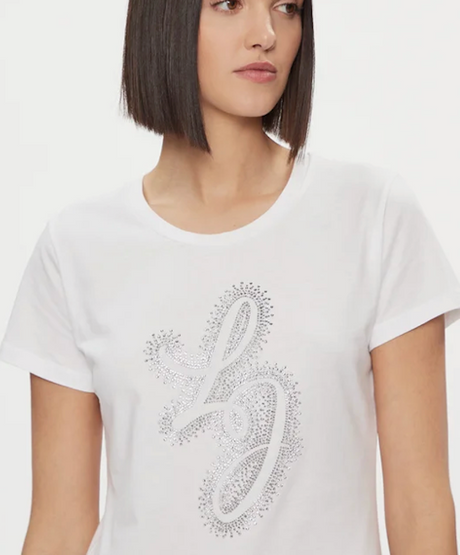 SOLOTG. M - LiuJo - T-shirt in jersey di cotone - Art: Wa4051 JS923 - Col. Bianco