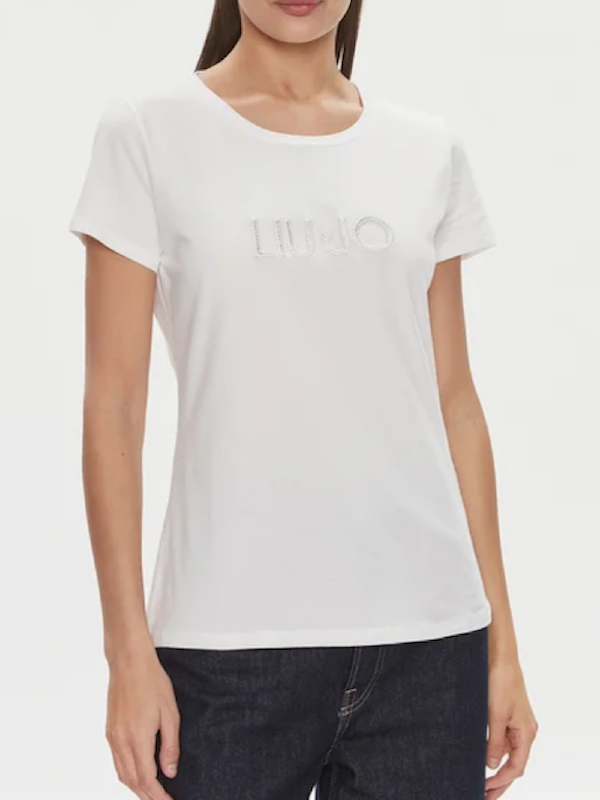 LiuJo - T-shirt in jersey di cotone - Art: TA4136 JS003 - Col. Bianco