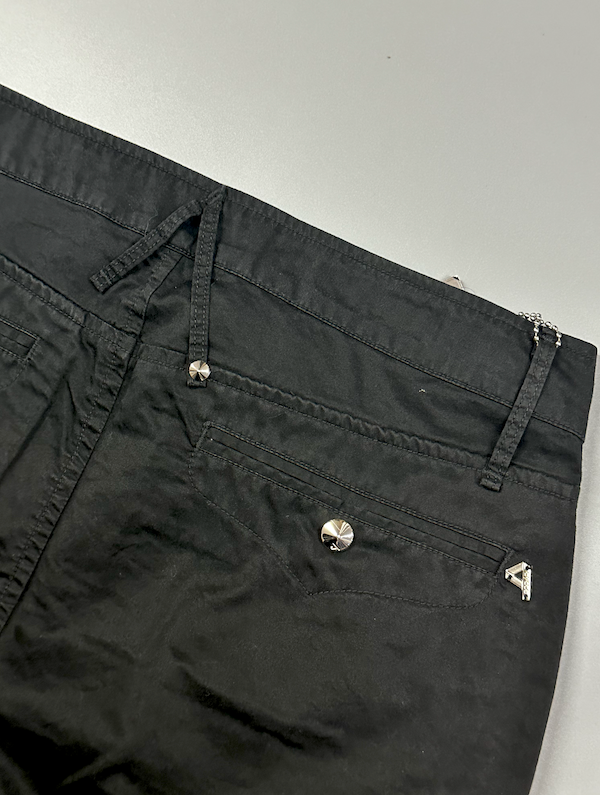 SOLO TG 25, 26, 30, 31 - Cycle Pantalone TASCA AMERICA - Mod. Vita Alta - Morbido in Gamba NERO