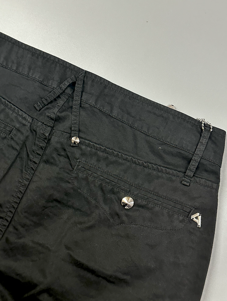 SOLO TG 25, 26, 30, 31 - Cycle Pantalone TASCA AMERICA - Mod. Vita Alta - Morbido in Gamba NERO