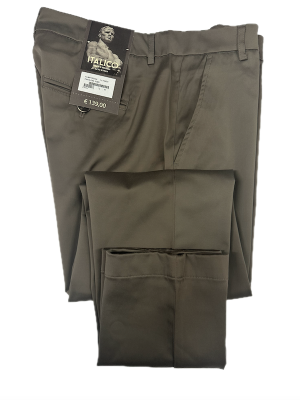 Pantalone da Uomo Elegante e Sportivo - ITALICO - Col. Tortora SLIM FIT