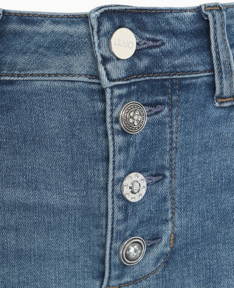 SOLO TG. 26,29,31,32,33 - LiuJo Jeans UA5040 D4615 - Vita Alta Bottoni Gioiello