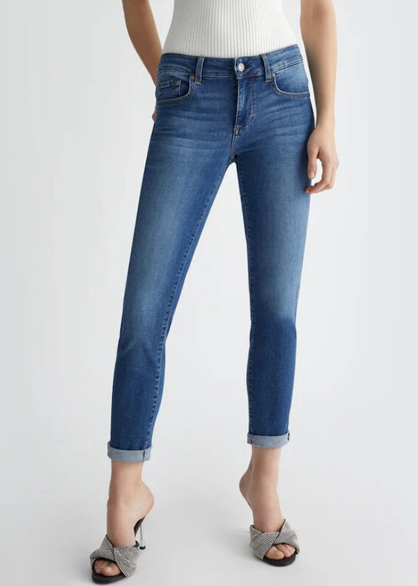 LiuJo Jeans UA5159 DS800 - Vita Regolare Monroe con Logo LJ - New