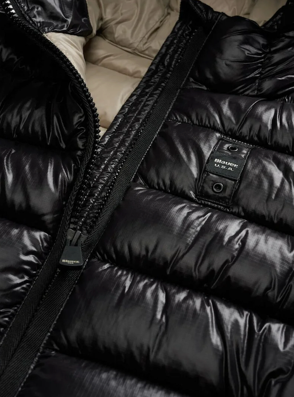 SOLO TG. XS Blauer Piumino Donna 25WBLD02072 - Nero Esterno/Beige Interno - Eco Sorona NEW 2025/2026