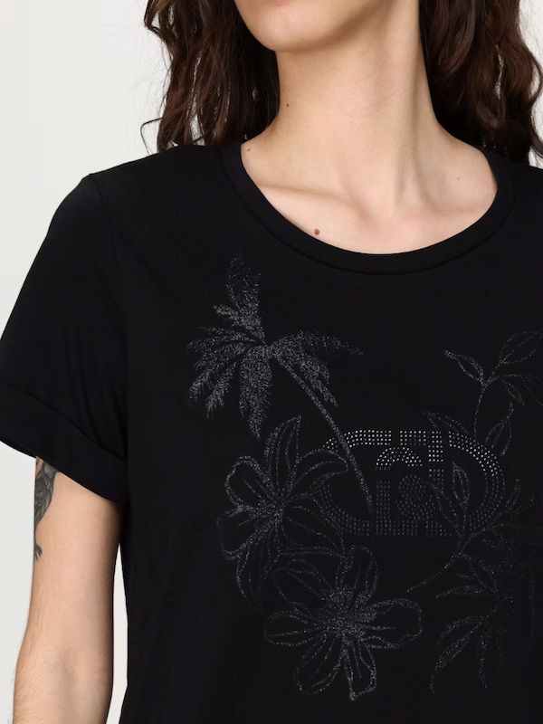 LiuJo T-shirt Strass - TA5180JS923 - Nero