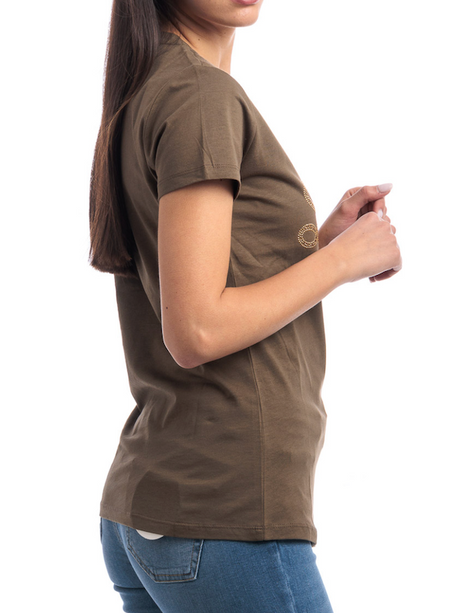 SOLO TG. XS , S - LiuJo T-shirt con stampa - MA4337JS923 - Verde