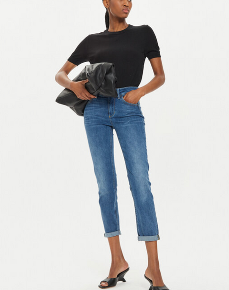 SOLO TG. 26 LiuJo Jeans UF4006D4932 - Vita Regolare con Ricamo