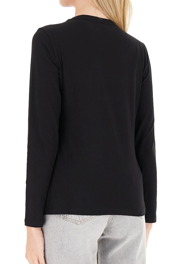 SOLO TG. XS - LiuJo - T-shirt in jersey di cotone - Art: WF2548 JS923 - Col. Nero