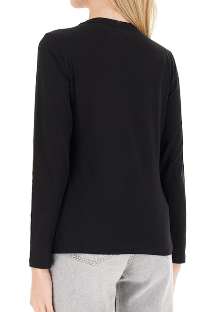 SOLO TG. XS - LiuJo - T-shirt in jersey di cotone - Art: WF2548 JS923 - Col. Nero