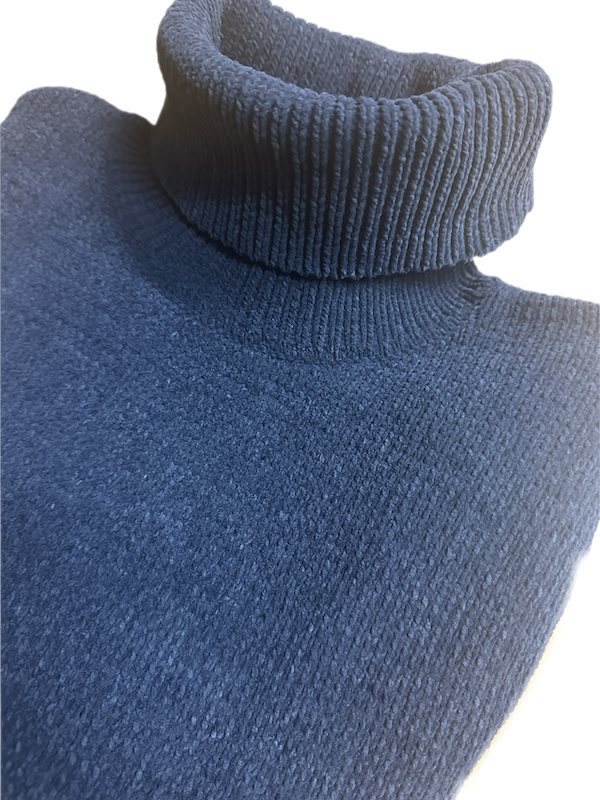 Maglia Collo alto Tessuto Ciniglia Invernale - GIANNI LUPO - Col. Blu GL536S NEW