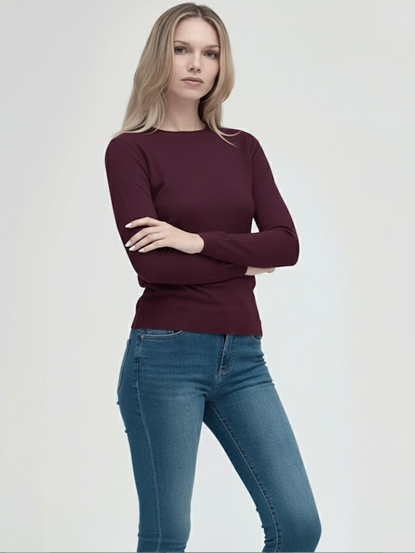 Maglia Paricollo Basico Fin.12 - GRIFFAI - Col. Bordeaux