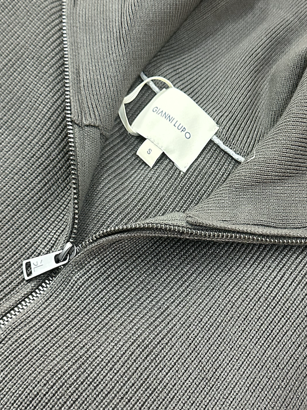 SOLO TG. S e M - Maglia Con Mezza Zip - GIANNI LUPO - Col. Military GL35151GZ