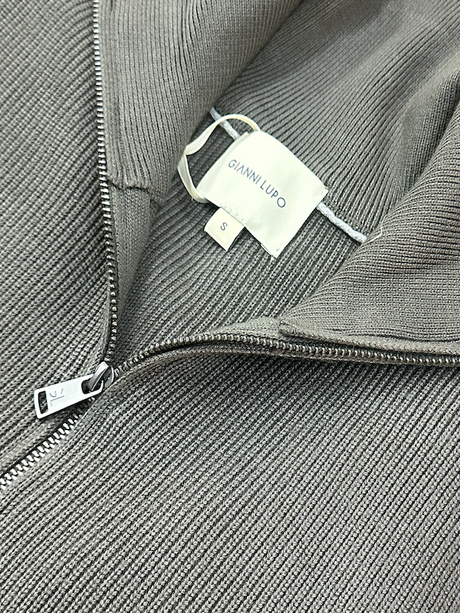 SOLO TG. S e M - Maglia Con Mezza Zip - GIANNI LUPO - Col. Military GL35151GZ