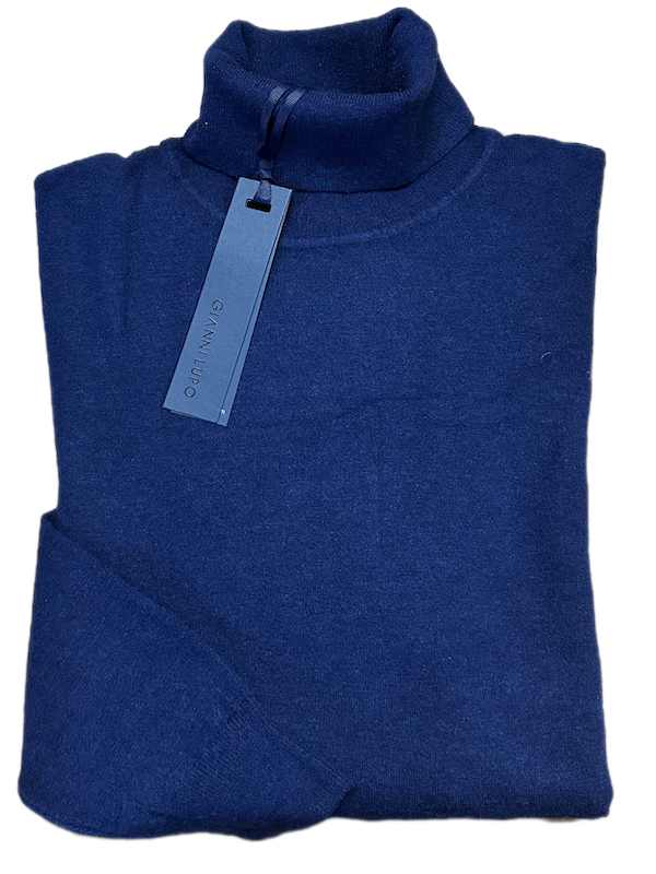 Maglia Dolcevita - GIANNI LUPO - Col. Blu