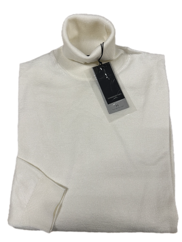 SOLO TG. XL - NEW - Maglia Collo Alto - HAMAKI-HO - Off White