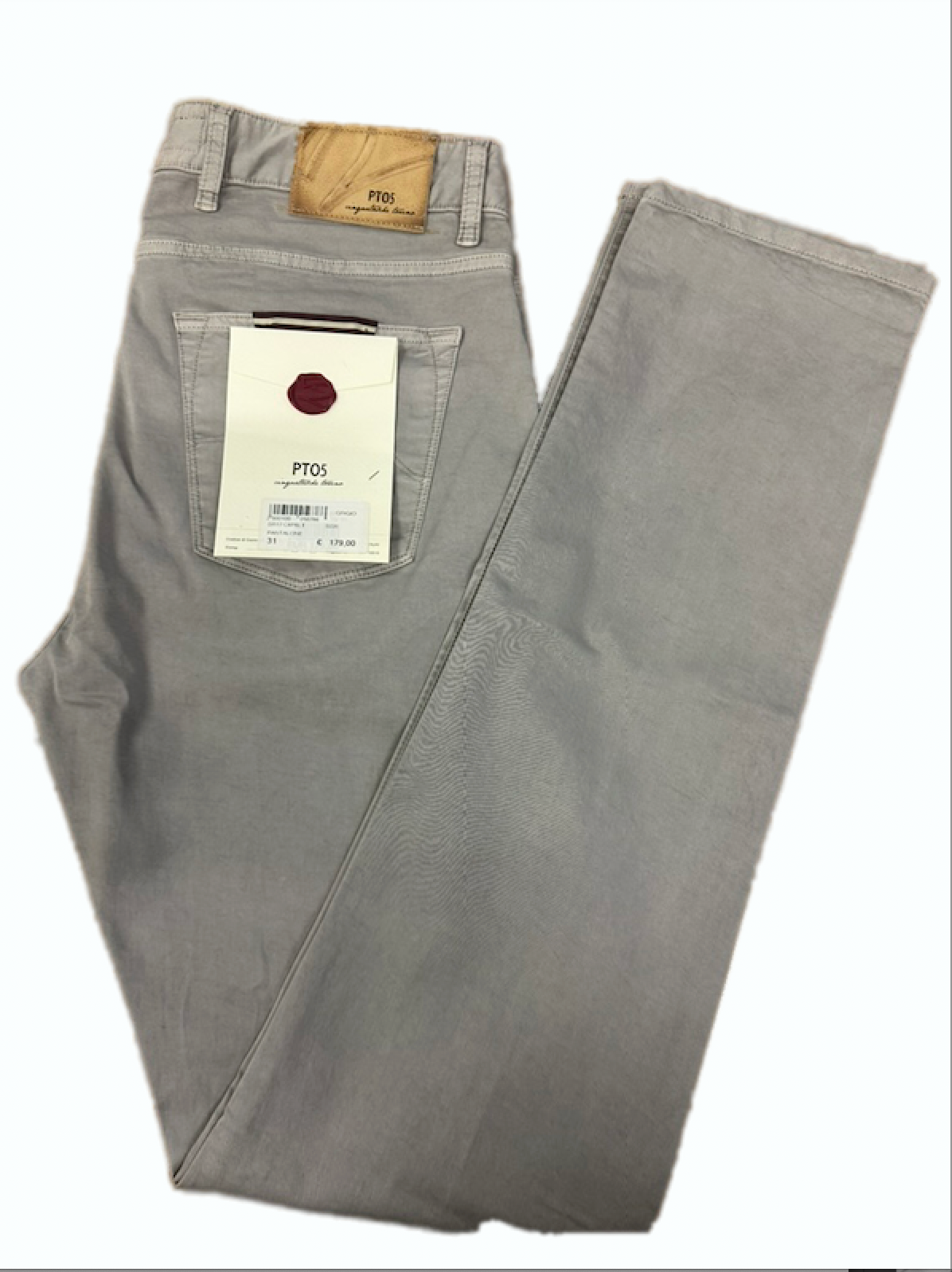 SOLO TG 31,35,36 - PT01 Pantalone di Cotone Slim Fit - Grigio